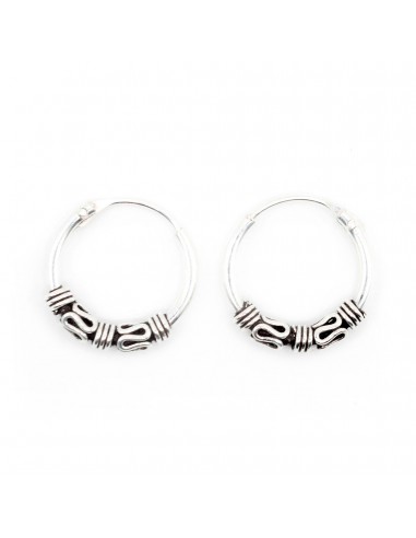 Aro Bali de Plata . Diámetro de 1,5x14mm.