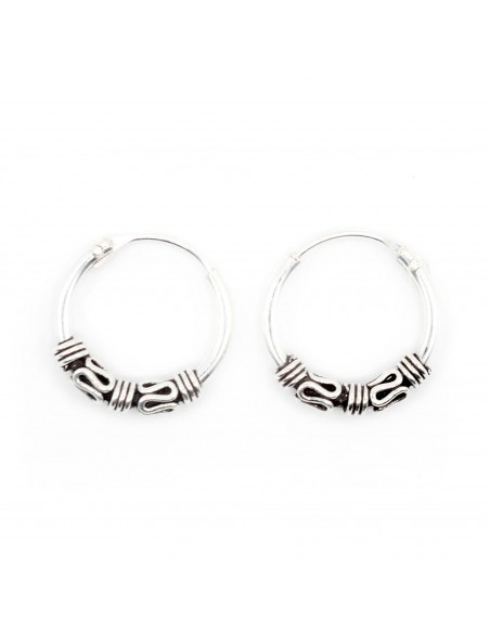 Aro Bali de Plata . Diámetro de 1,5x14mm.