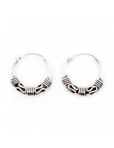 Aro Bali de Plata . Diámetro de 1,5x16mm.