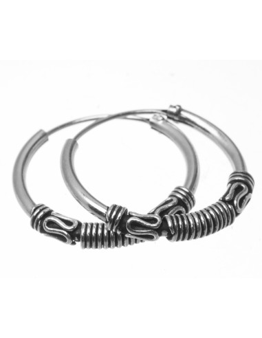 Aro Bali de Plata . Diámetro de 1,5x20mm.