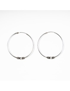 Aro Bali de Plata . Diámetro de 1,5x16mm.