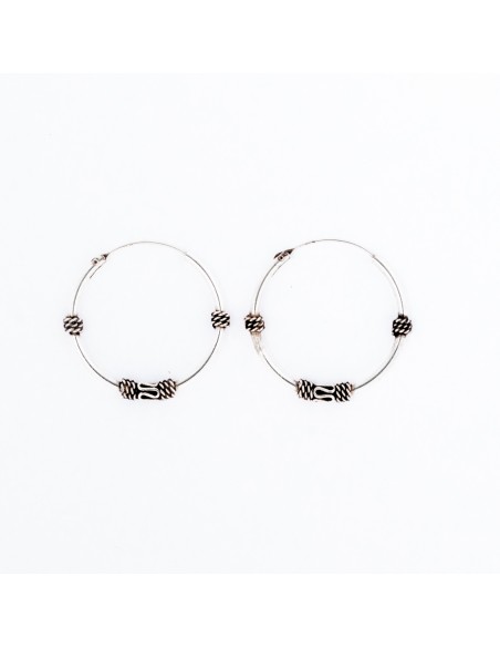 Aro Bali de Plata . Diámetro de 1,5x25mm.