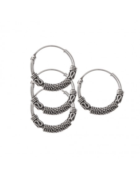 Aro Bali de Plata . Diámetro de 1,5x30mm.