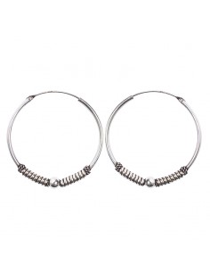 Aro Bali de Plata . Diámetro 1,5x40mm.