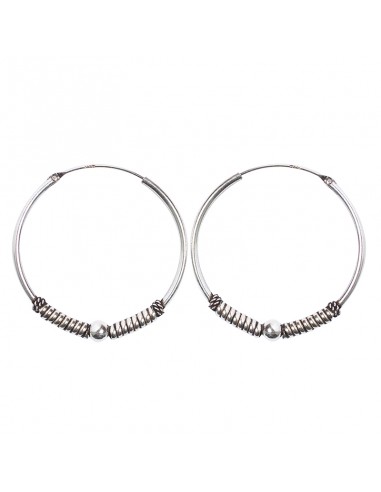 Aro Bali de Plata . Diámetro 1,5x40mm.