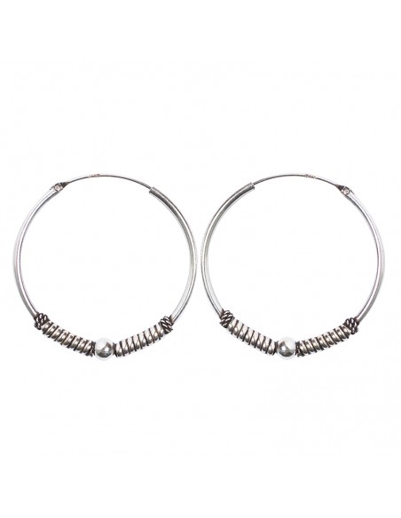 Aro Bali de Plata . Diámetro 1,5x40mm.