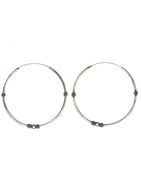 Aro Bali de Plata . Diámetro de 1,5x40mm.
