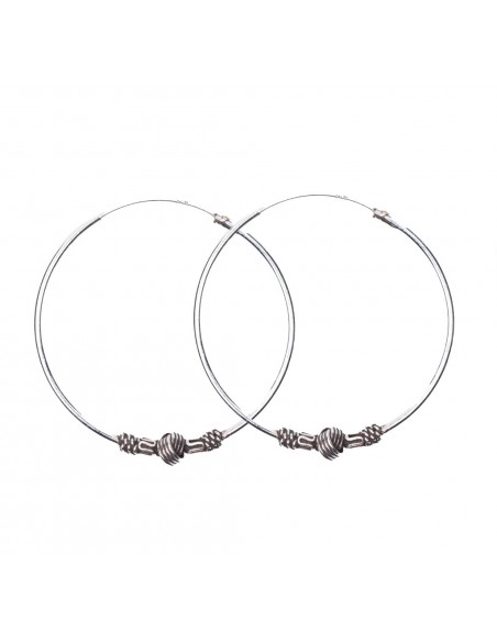 Aro Bali de Plata . Diámetro de 1,5x50mm.