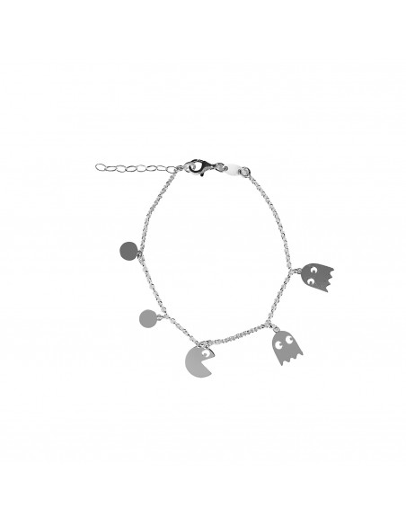 Pulsera Comecocos de Plata Rodiada.