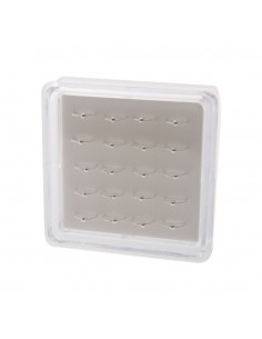 Aro pendiente de nariz de 9mm. con bolita de 2mm. de Plata