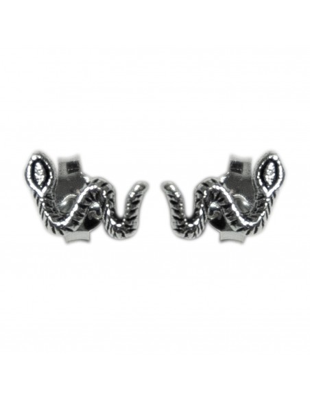 Pendiente Serpiente Mini de Plata .