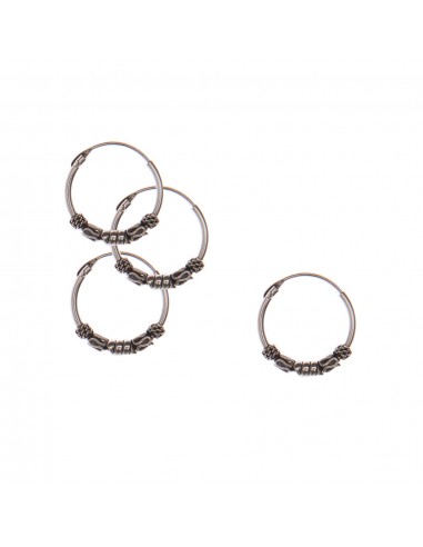 Aro Bali de Plata . Diámetro de 1,2x10mm.