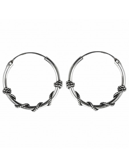 Aro Bali de Plata . Diámetro de 1,5x35mm.