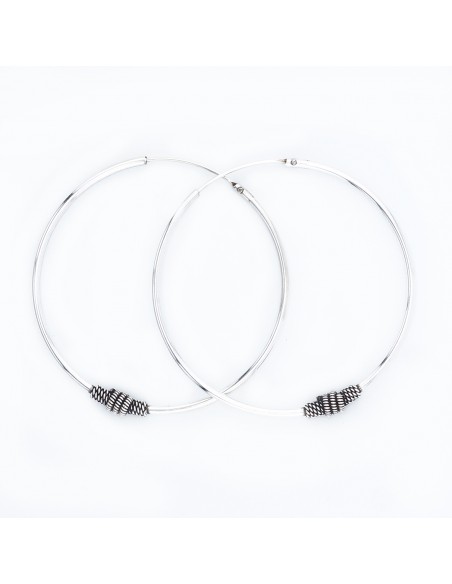 Aro Bali de Plata . Diámetro de 1,5x45mm.