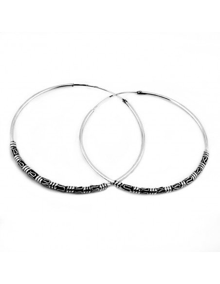 Aro Bali de Plata . Diámetro de 1,5x60mm.