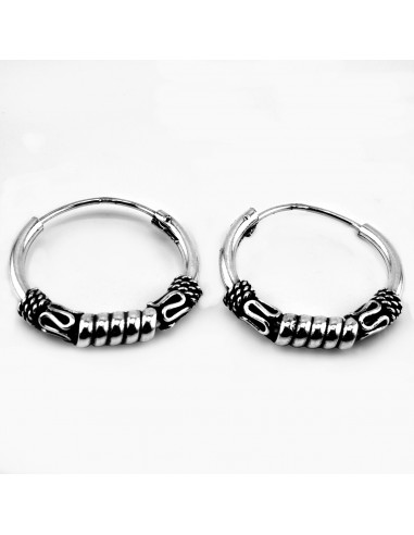 Aro Bali de Plata . Diámetro de 1,2x10mm.