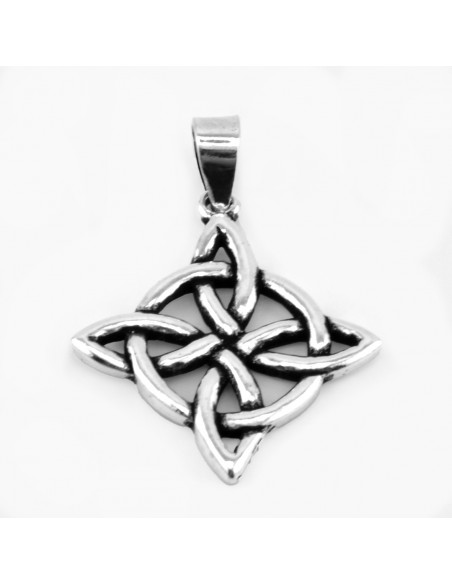 Colgante Nudo de Bruja de Plata .
