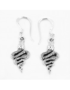 Pendiente Serpiente de Plata.