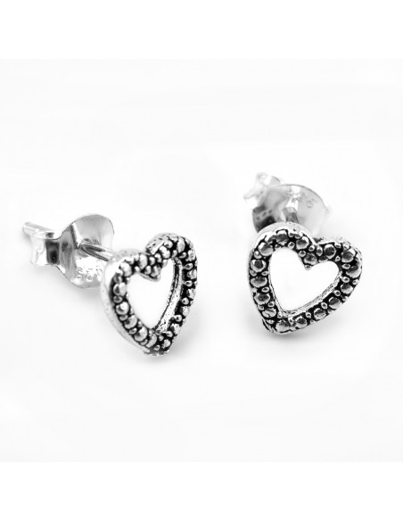 Pendiente Corazón de Plata .