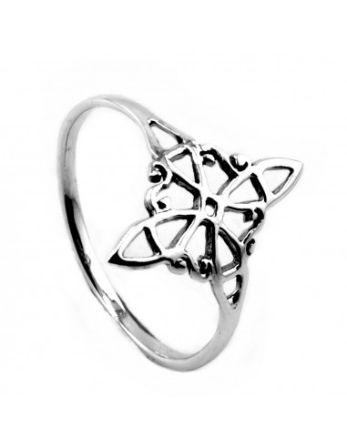 Anillo Nudo de Bruja de Plata .