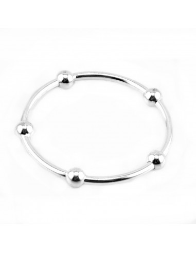 Anillo con bolitas de Plata.