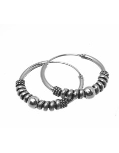 Aro Bali de Plata . Diámetro de 1,5x40mm.