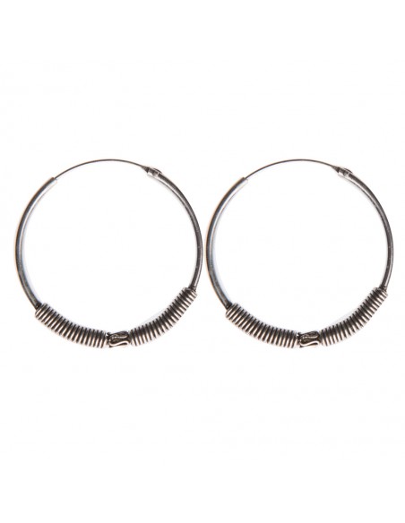 Aro Bali de Plata . Diámetro de 1,5x35mm.