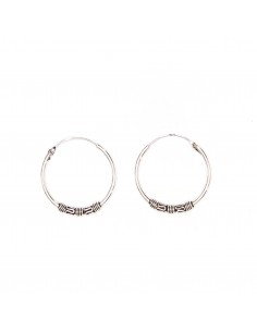 Aro Bali de Plata . Diámetro de 1,5x14mm.