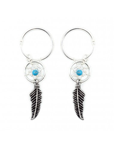Aro de Plata con atrapasueños y Turquesa.