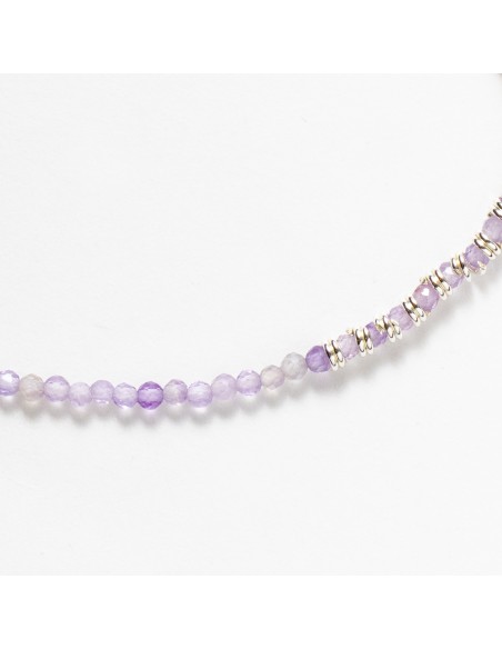 Pulsera de Amatista y Plata .
