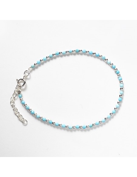 Pulsera de Plata y Turquesa.