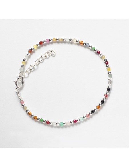 Pulsera Mix Stone y Plata.