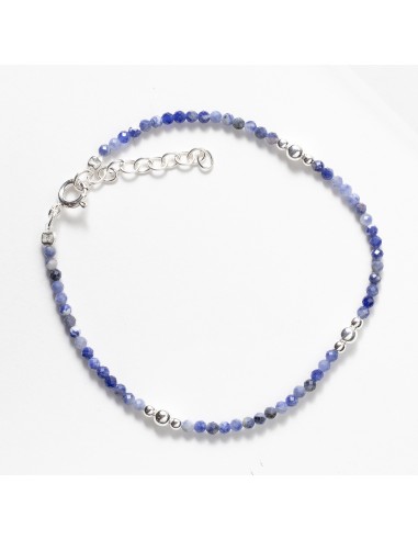 Pulsera de Sodalita y Plata.