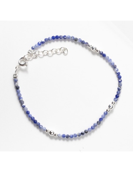 Pulsera de Sodalita y Plata.