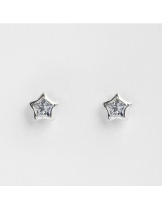 pendiente Estrella de Zirconita y Plata.