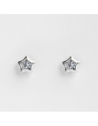 pendiente Estrella de Zirconita y Plata.