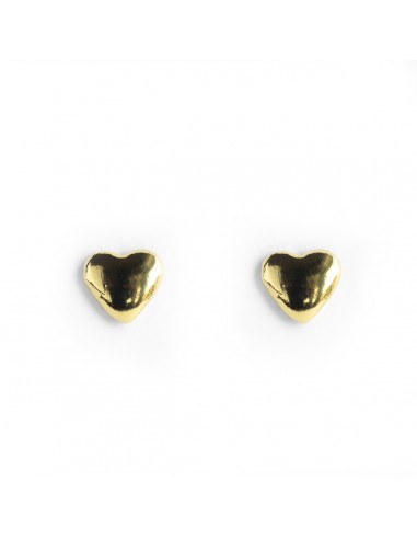 Pendiente Mini Corazón de Plata dorada.