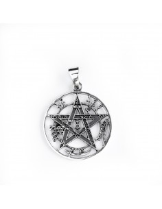 Colgante Tetragrametrón de Plata. 24mm.
