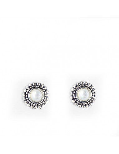 Pendiente de Plata y Nácar .