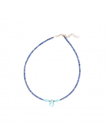 Collar de Lápiz Lázuri combinado con Agua...