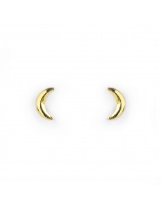Pendiente Luna Mini de Plata dorada .
