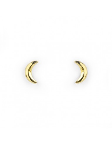 Pendiente Luna Mini de Plata dorada .