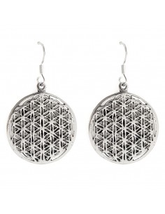 Pendiente de Semilla de la Vida de Plata.