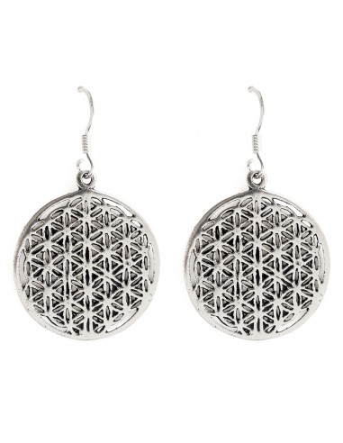 Pendiente de Semilla de la Vida de Plata.