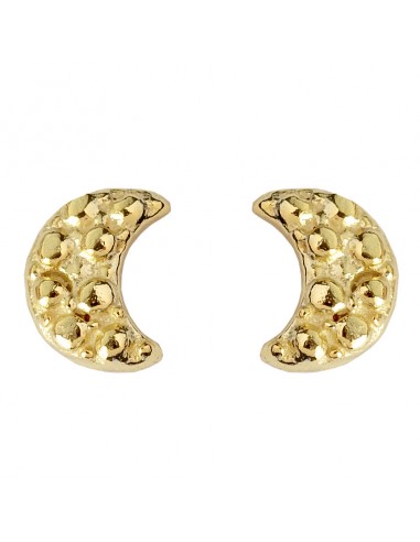 Pendiente Luna de Plata dorada .