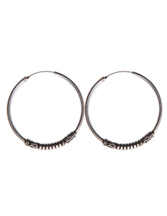 Aro Bali de Plata . Diámetro de 1,2x14mm.