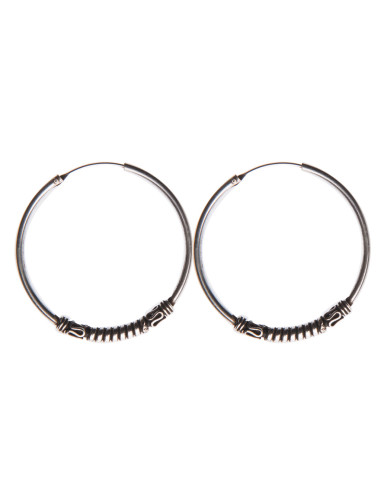 Aro Bali de Plata . Diámetro de 1,2x14mm.