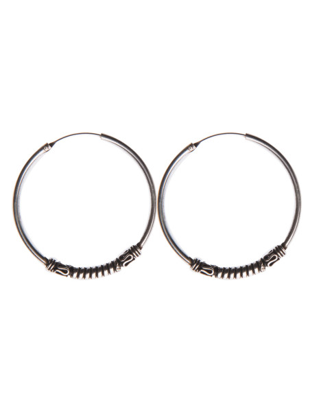 Aro Bali de Plata . Diámetro de 1,2x14mm.