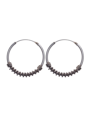 Aro Bali de Plata . Diámetro de 1,5x16mm.