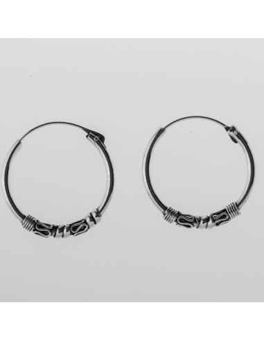 Aro Bali de Plata . Diámetro de 1,5x25mm.